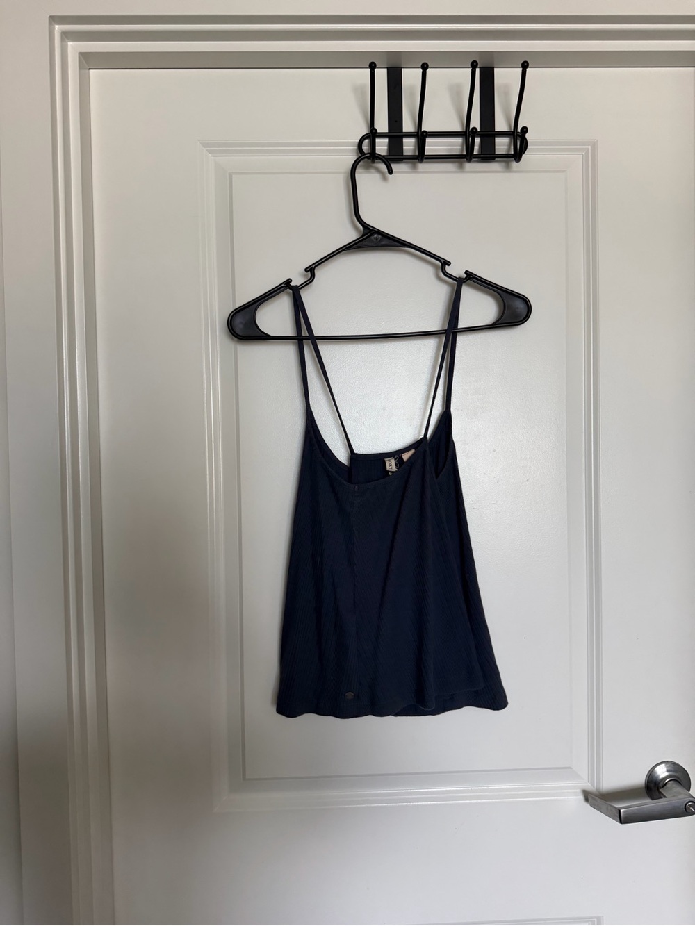 Roxy Navy Ribbed Spaghetti Strap Camisole